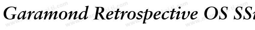 Garamond Retrospective OS SSi Normal字体转换